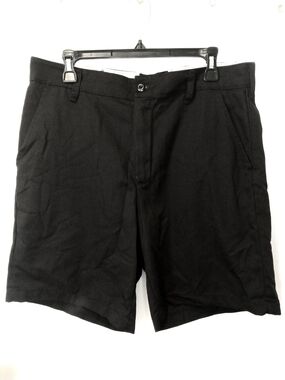 Red Kap Mens Black Work Shorts Uniform Zipper & Button  Pockets Heavy Duty Sz 35